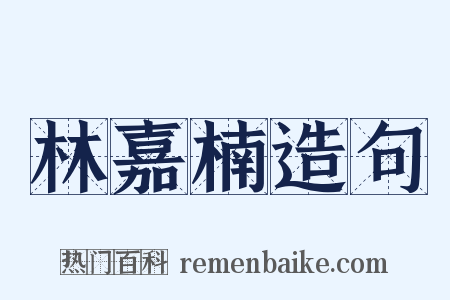 林嘉楠造句是什么意思的图片